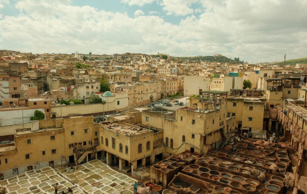 Rooftops of the Fes medina and the tanneries